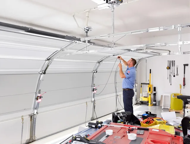 Garage door cable repair service by Clearwater Garage Door Repair in Clearwater
