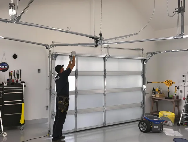 Clearwater Garage Door Repair certified team performing precision garage door installation in Clearwater