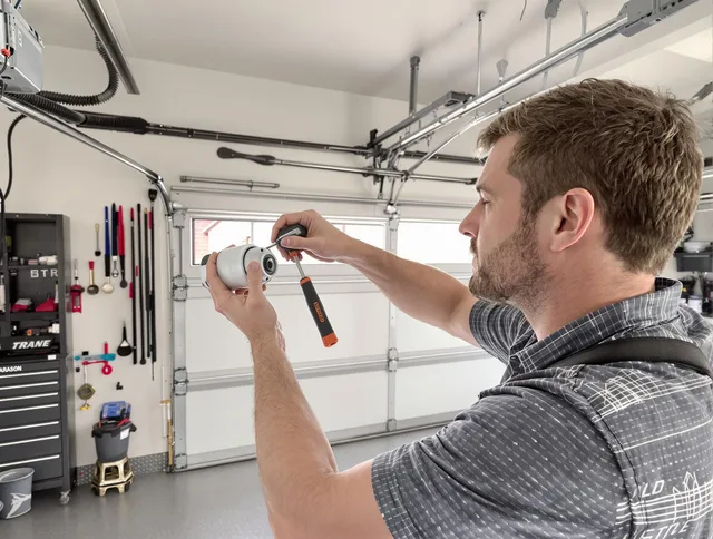 Garage door opener repair service by Clearwater Garage Door Repair in Clearwater