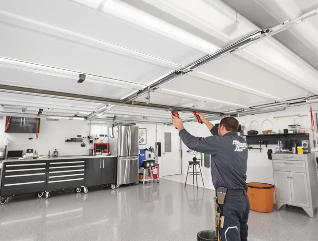 Overhead garage door repair service by Clearwater Garage Door Repair in Clearwater