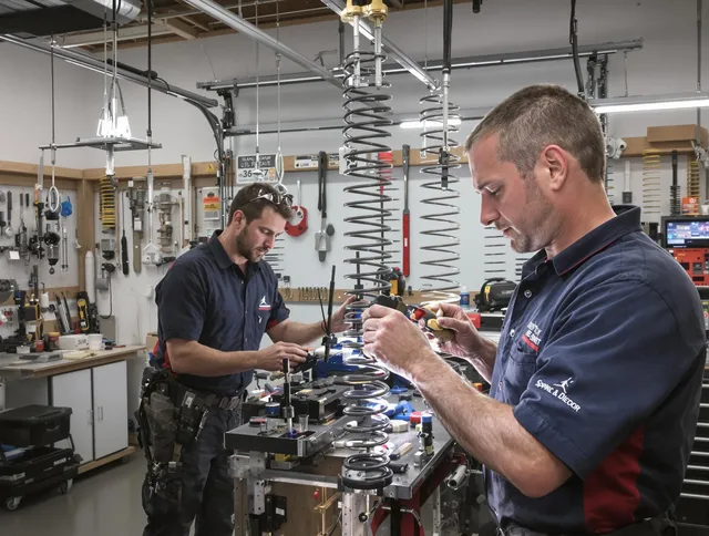 Garage door spring repair service by Clearwater Garage Door Repair in Clearwater